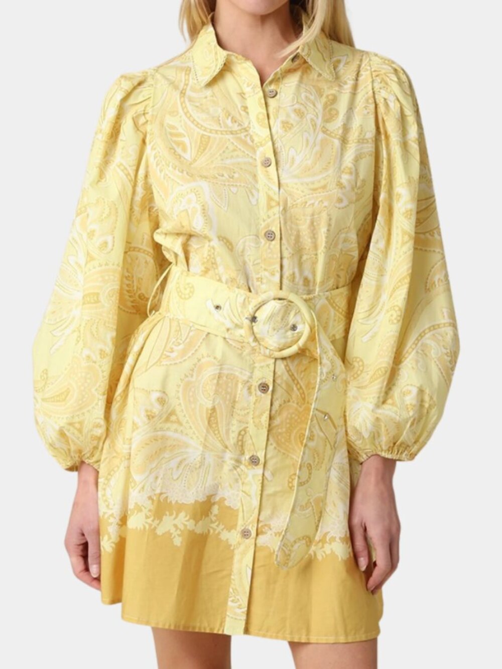 NWT Hausen Belted Shirt Mini Dress Sz Small